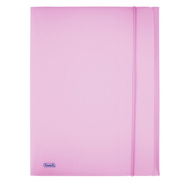 Cartella 3 lembi con elastico Pastel - 24 x 33cm - dorso 1 cm - PP - glicine - Favorit Cartella 3 lembi con elastico Pastel - 24 x 33cm - dorso 1 cm - PP - glicine - Favorit