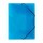 Cartella 3 lembi con elastico angolare Lumina - 22 x 30cm - dorso variabile - PP - blu - Favorit