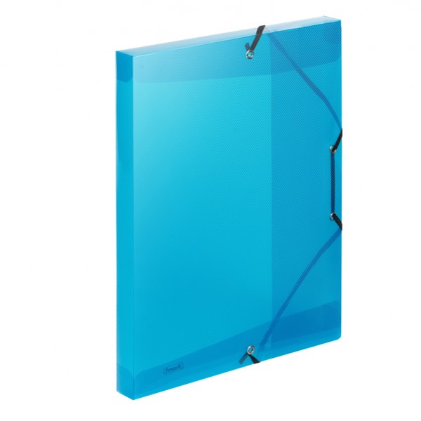 Cartella 3 lembi con elastico angolare Lumina - 24 x 32cm - dorso 2,5 cm - PP - blu - Favorit Cartella 3 lembi con elastico angolare Lumina - 24 x 32cm - dorso 2,5 cm - PP - blu - Favorit