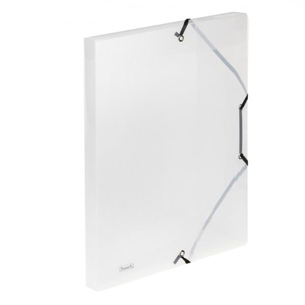 Cartella 3 lembi con elastico angolare Lumina - 24 x 32cm - dorso 2,5 cm - PP - trasparente - Favorit Cartella 3 lembi con elastico angolare Lumina - 24 x 32cm - dorso 2,5 cm - PP - trasparente - Favorit