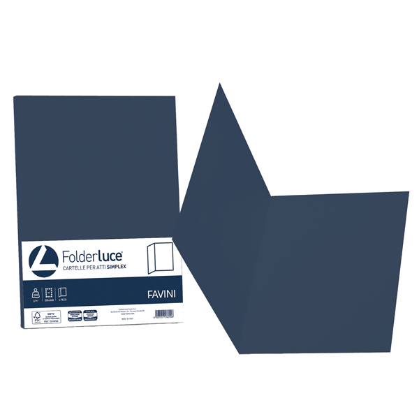 Cartellina semplice Luce - 200 gr - A4 - blu cobalto - cartoncino bristol - Favini - conf. 50 pezzi Cartellina semplice Luce - 200 gr - A4 - blu cobalto - cartoncino bristol - Favini - conf. 50 pezzi