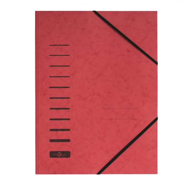 Cartella con elastico angolare - A4 - dorso variabile - cartoncino - rosso - Pagna