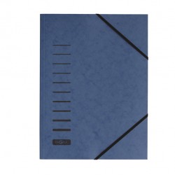 Cartella con elastico angolare - A4 - dorso variabile - cartoncino - blu - Pagna