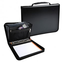 Conferenziere con meccaniscmo Exafolder - PP - 4 anelli 30 mm - nero - Exacompta