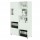 Libreria alta Tetris a 5 ripiani ante scorrevoli - 120x35x191 cm - Bianco/bianco