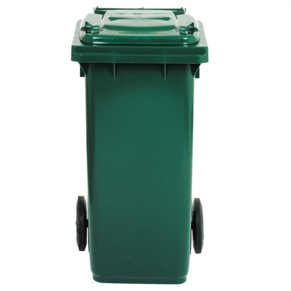 Bidone carrellato - 48x55x93 cm - 120 L - verde scuro - Mobil Plastic Bidone carrellato - 48x55x93 cm - 120 L - verde scuro - Mobil Plastic