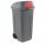 Bidone mobile Push - con coperchio - 49x54x95 cm - 100 L - grigio/rosso - Mobil Plastic