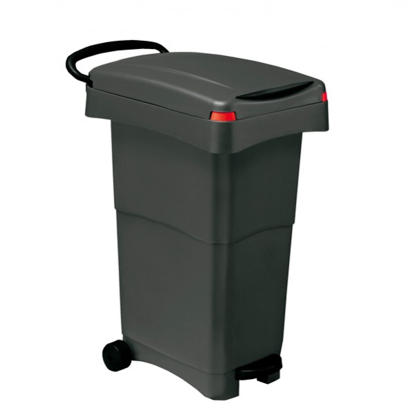 Bidone mobile a pedale - 80 L - 40x65x81 cm - PPL - grigio - Mobil Plastic Bidone mobile a pedale - 80 L - 40x65x81 cm - PPL - grigio - Mobil Plastic