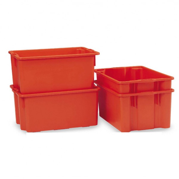 Contenitore a cassa aragosta - HDPE - 63x44x34 cm - 65 L - arancio - Mobil Plastic Contenitore a cassa aragosta - HDPE - 63x44x34 cm - 65 L - arancio - Mobil Plastic