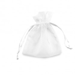 Sacchetti organza Milly - 12,5 x 17 cm - bianco - PNP - conf. 20 pezzi
