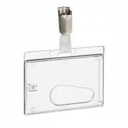 Portabadge rigido - 5,4 x 8,5 cm - Durable - conf. 50 pezzi