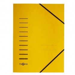 Cartella con elastico angolare - A4 - dorso variabile - cartoncino - giallo - Pagna