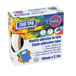 Nastro adesivo telato TPA 200 - 19 mm x 2,7 m - tela plastificata - rosso - Eurocel