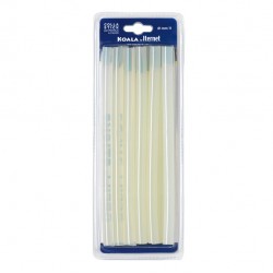 Colla termofusibile - in stick - lunghezza 20 cm - diametro 1,1 cm - Iternet - blister da 12 refill (227 gr)