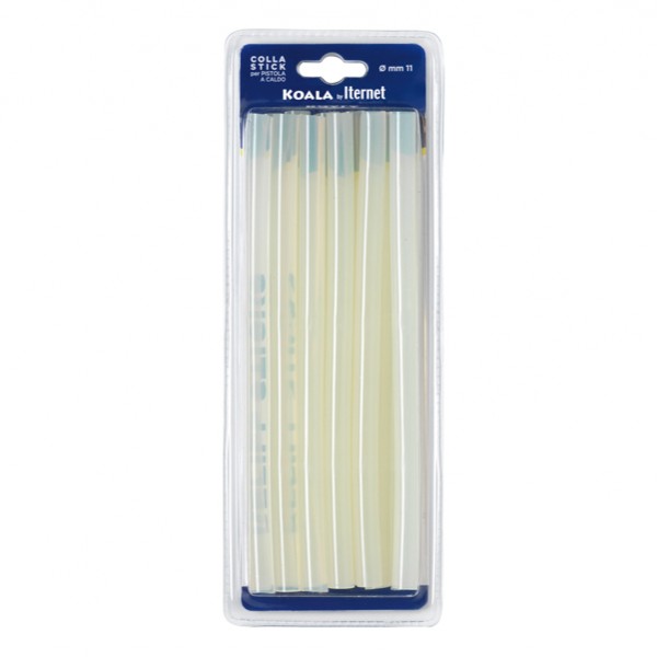 Colla termofusibile - in stick - lunghezza 20 cm - diametro 1,1 cm - Iternet - blister da 12 refill (227 gr) Colla termofusibile - in stick - lunghezza 20 cm - diametro 1,1 cm - Iternet - blister da 12 refill (227 gr)