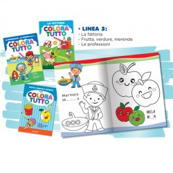 Album da colorare - 24 facciate - fantasie la fattoria, merende, professioni - Blasetti