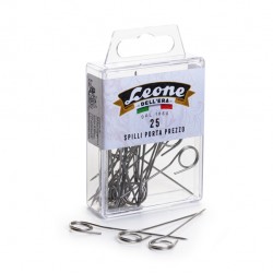 Spilli portaprezzi - inox - Leone - conf. 25 pezzi