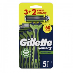 Gillette Sensor 3 Sensitive - confezione usa&getta 3 + 2 pezzi