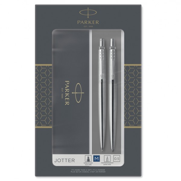 Gift set Jotter Stainless Steel CT - portamine 0,5 mm / sfera M - Parker Gift set Jotter Stainless Steel CT - portamine 0,5 mm / sfera M - Parker