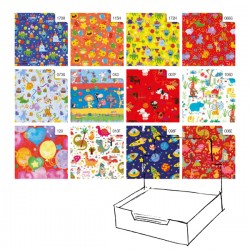 Carta regalo - raso - Bambini - 70 x 100 cm - Rex Sadoch - scatola 100 fogli