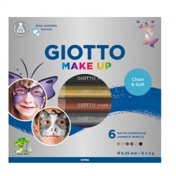 Matite cosmetiche Make Up - mina diam. 6,25 mm - colori metal - Giotto - conf. 6 pezzi