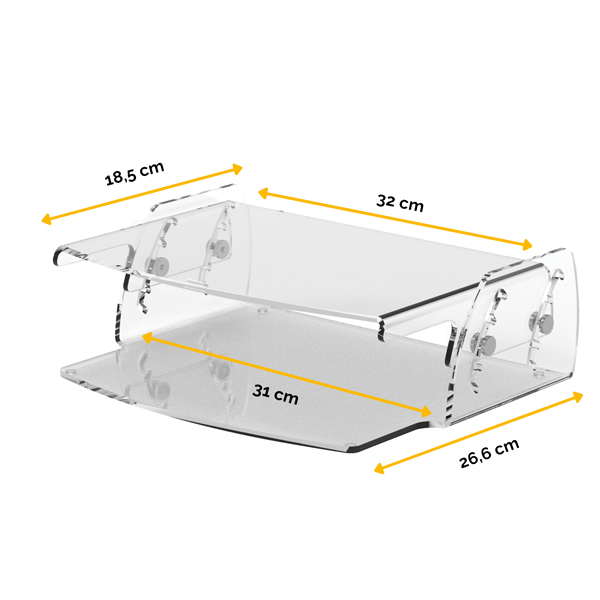 Supporto monitor regolabile Clarity - 35x25,6x7-13cm - Fellowes Supporto monitor regolabile Clarity - 35x25,6x7-13cm - Fellowes