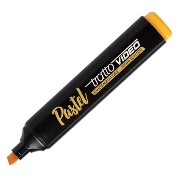 Evidenziatore Tratto Video pastel - punta a scalpello - tratto da 1,0mm-5,0mm - arancione pastel- Tratto Evidenziatore Tratto Video pastel - punta a scalpello - tratto da 1,0mm-5,0mm - arancione pastel- Tratto