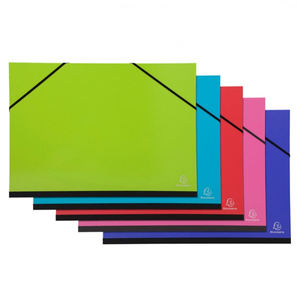 Cartella porta disegni con elastico angolare Iderama - A3 - cartoncino plastificato - colori assortiti - Exacompta Cartella porta disegni con elastico angolare Iderama - A3 - cartoncino plastificato - colori assortiti - Exacompta