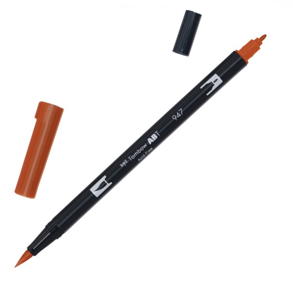 Pennarello Dual Brush N947 - burnt sienna - Tombow Pennarello Dual Brush N947 - burnt sienna - Tombow