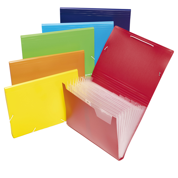 Portadocumenti a soffietto - 12 tasche - A4 - PP - colori assortiti - Colorosa Portadocumenti a soffietto - 12 tasche - A4 - PP - colori assortiti - Colorosa