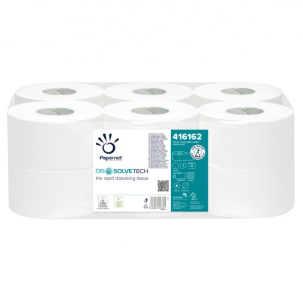 Carta igienica Mini Jumbo - 8,9 cm x 300 mt - diametro 20 cm - goffratura micro - 26 gr - Papernet Carta igienica Mini Jumbo - 8,9 cm x 300 mt - diametro 20 cm - goffratura micro - 26 gr - Papernet