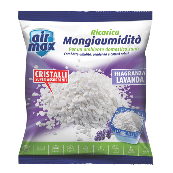Ricarica sali assorbiumidità - lavanda - 1 kg - Air Max Ricarica sali assorbiumidità - lavanda - 1 kg - Air Max
