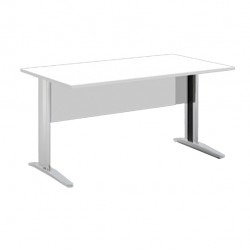 Scrivania lineare Easy - 120 x 80 x 72 cm - Bianco/grigio cromato