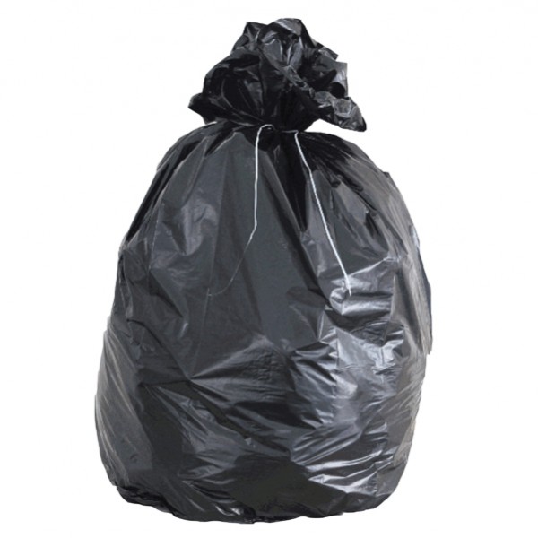 Sacchi - 80 x 110 cm - 130 L - 49 micron - MDPE/HDPE - nero - Rolsac - scatola 100 pezzi