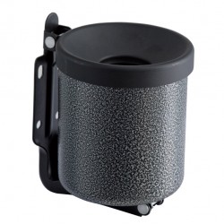 Posacenere murale Nido - diametro 9,5 cm - H 13,5 cm - 0,5 L - metallo verniciato - silver punteggiato - Medial