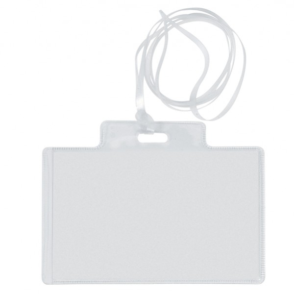 Portanome Pass 3EC - con cordoncino trasparente - 9,5 x 6 cm - PVC - Sei Rota - conf. 10 pezzi