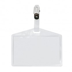 Portanome Pass 3P - clip in metallo - senza cartoncino - 9,5 x 6 cm - PP - buccia - Sei Rota - conf. 10 pezzi