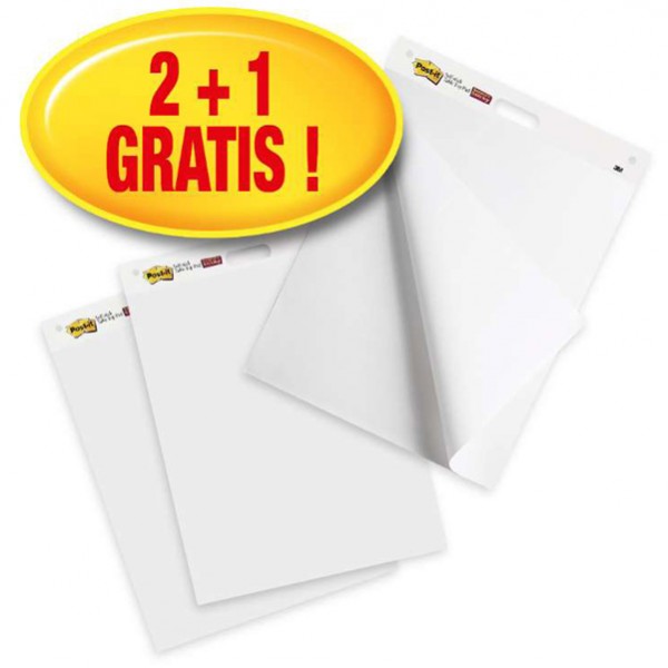 Lavagna adesiva Meeting Chart - bianco - Post-It - Promo pack 2+1 pezzi Lavagna adesiva Meeting Chart - bianco - Post-It - Promo pack 2+1 pezzi