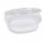 Contenitori ovali in PET - con coperchio incernierato - 18 x 15,1 x 6,5 cm - Europack - conf. 50 pezzi