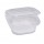 Contenitori in PP - con coperchio incernierato - 15,5 x 15,5 x 5,7 cm - Europack - conf. 50 pezzi
