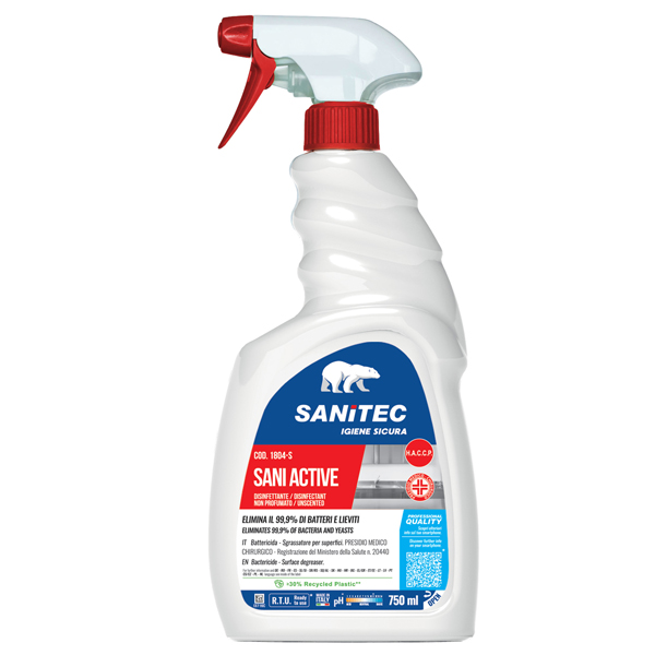 Disinfettante sgrassatore Sani Active - 750 ml - Sanitec Disinfettante sgrassatore Sani Active - 750 ml - Sanitec