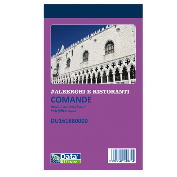 Blocco comande - 25/25/25 copie autoricopianti - 16,8 x 10 cm - DU161880000 - Data Ufficio
