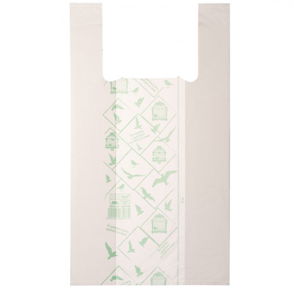 Shoppers Midi - 28 x 50 cm - mater-bi - bianco - scatola 500 pezzi Shoppers Midi - 28 x 50 cm - mater-bi - bianco - scatola 500 pezzi