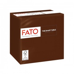 Tovagliolo - carta - 24 x 24 cm - 2 veli - cioccolato - Fato - conf. 100 pezzi