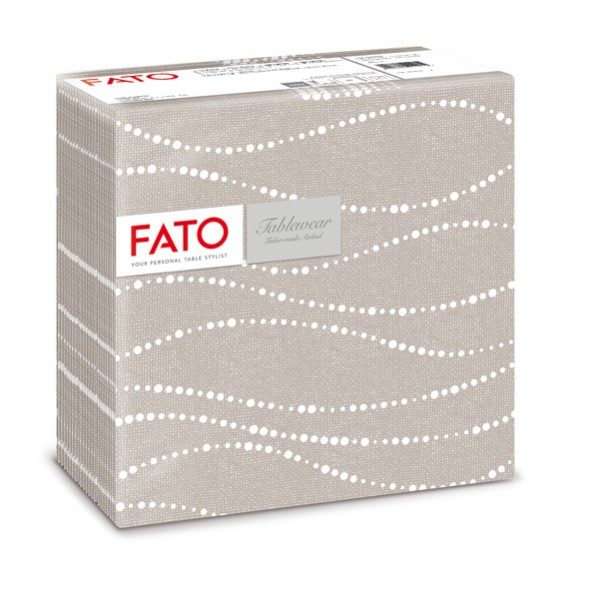 Tovagliolo linea AirLaid - carta - 40 x 40 cm - perla / tortora - Fato - conf. 50 pezzi