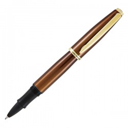 Penna roller Aldo Domani - punta M - fusto tabacco - Monteverde