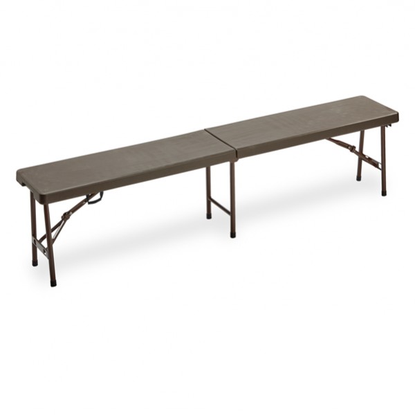 Panca Horeca - pieghevole - 44 x 30 x 183 cm - acciaio/HDPE - noce - Garden Friend Panca Horeca - pieghevole - 44 x 30 x 183 cm - acciaio/HDPE - noce - Garden Friend
