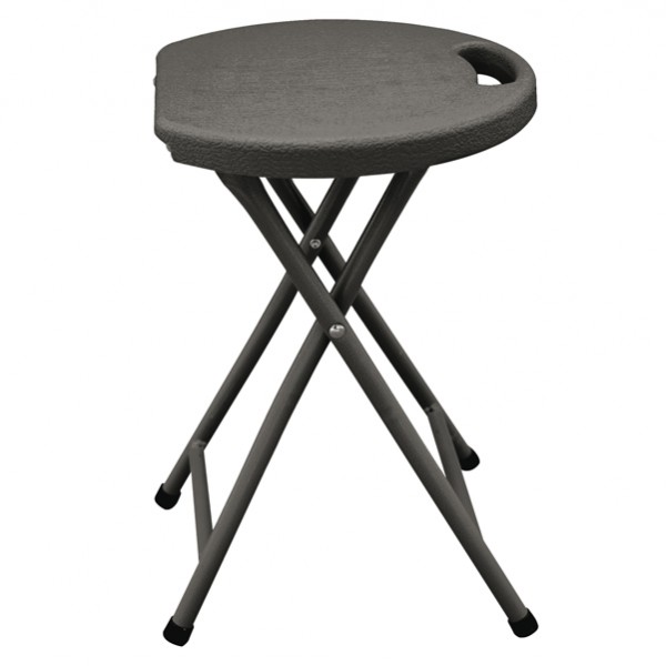 Sgabello Horeca - pieghevole - 44 x 30 x 30 cm - acciaio/HDPE - noce - Garden Friend Sgabello Horeca - pieghevole - 44 x 30 x 30 cm - acciaio/HDPE - noce - Garden Friend
