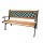 Panca da giardino Rombo - 74 x 52 x 125 cm - ghisa/legno - nero - Garden Friend