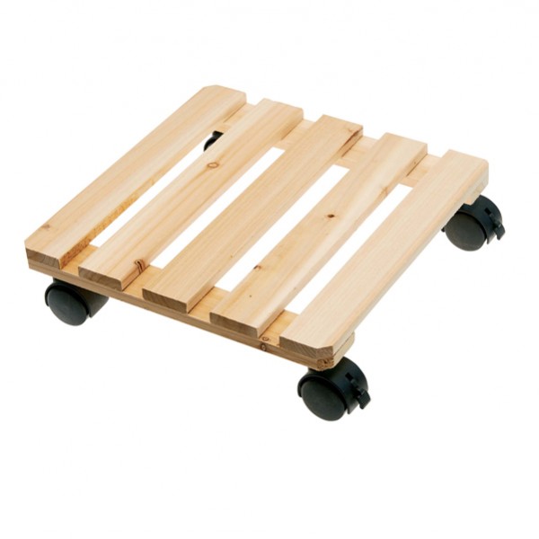Trolley portavaso in legno - 30 x 30 cm - Verdemax Trolley portavaso in legno - 30 x 30 cm - Verdemax
